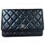 Chanel wallet on chain Black Leather  ref.243658