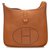 Hermès Hermes Orange Evelyne GM Leather Cloth Pony-style calfskin Cloth  ref.243744