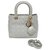 DIOR handbag Grey Leather  ref.243834