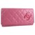 Chanel Geldbörse Pink Leder  ref.243906