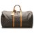 Louis Vuitton Brown-Monogramm-Keepall 55 Braun Leder Leinwand  ref.244139