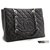 CHANEL Caviar GST 13" Grand Shopping Tote Chain Shoulder Bag Black Leather  ref.244185