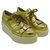 Chanel Creepers Golden Leather  ref.244271
