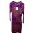Bitte Kai Rand Kleid mit abstraktem Tierdruck Golden Lila Baumwolle Elasthan Nylon  ref.244538