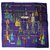 Foulard carré en soie violet La Passementerie / Hermès  ref.244627