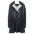 Manteau de fourrure en cuir noir Chanel  ref.244688