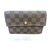 Louis Vuitton TREASURE TRIFOLD DAMIER EBENE Brown Leather  ref.244756