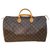 Louis Vuitton Monogram Canvas Speedy 40 Bag Brown Leather  ref.245055