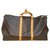 Louis Vuitton Keepall 50 VOYAGE EN TOILE MONOGRAMME Cuir Marron  ref.245060