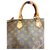 Speedy Louis Vuitton Handbags Brown Cloth Leatherette  ref.245163