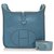 Hermès Hermes Blue Togo Evelyne PM Leather Cloth Pony-style calfskin Cloth  ref.245189