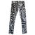 Versace For H&M Pantaloni Nero Bianco Cotone Elastan  ref.245513