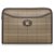 Burberry Brown Canvas Clutch Bag Khaki Leather Cloth Pony-style calfskin Cloth  ref.245635