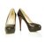 Christian Louboutin 130mm Almond Toe zapatos de plataforma marrón oscuro Talla de tacones 40,5 Castaño Cuero  ref.245771