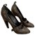 Louis Vuitton Heels Brown Cloth  ref.245808