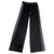 Chanel calça, leggings Preto Branco Algodão  ref.245911