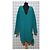 Free People blaue Pullover Tunika Kleid Türkis - Ansicht 3