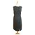 CAROLL dress Black Grey Linen  ref.246400