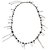 Chanel Lange Halsketten Schwarz Silber Lila Metall  ref.246713