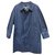 raincoat man Burberry vintage t 56 Navy blue Cotton Polyester  ref.247000