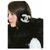 PARAORECCHIE CHANEL CC MOUTON MONTONE PELLICCIA NERA Nero Bianco - vista 6