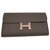 Hermès Constance lange Brieftasche zum Mitnehmen Grau Leder  ref.247398