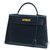 Hermès hermes kelly32 Womens handbag Navy x gold hardware Navy blue  ref.247632