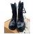 Louis Vuitton Ankle Boots Black Leather  ref.248342