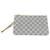 Neverfull Bolsa clutch Louis Vuitton Damier Azur com pulseira de couro Bege  ref.248346