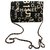 Chanel Clutch-Taschen Schwarz Beige Leder Leinwand  ref.248407