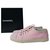 CHANEL Logo CC Pink Textile Lace Up Trainers Sneakers Sz.39,5 Cloth  ref.248483