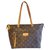 Bolso Louis Vuitton Iéna Castaño Cuero Lienzo  ref.248625