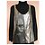 Karl Lagerfeld Leder Tanktop Silber - Ansicht 11