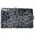 Wallet On Chain Chanel WOC Gris Azul marino Charol Piel de cordero  ref.248706