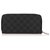 Louis Vuitton Schwarz Damier Graphite Vertical Zippy Wallet Grau Leinwand  ref.248787