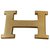 Hermès Hermes ouro H bucke Dourado Metal  ref.248916