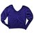 Les Petites Purple mutton sleeve sweater Cashmere  ref.248917
