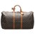 Louis Vuitton Brown Monogram Keepall 55 Leather Cloth  ref.249111