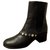 Chanel Ankle Boots Black Leather  ref.249193