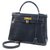 Hermès HERMES inside seam Kelly32 Womens handbag Navy x gold hardware Navy blue  ref.249291