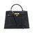Hermès KELLY 32 SELLIER BLACK BOX CALF Cuir Noir  ref.249316