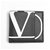VALENTINO GARAVANI Portefeuille Porte-Cartes Plié Cuir De Veau Logo En Cuir Véritable Noir Blanc  ref.249364