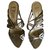 Dior Sandals Silvery Leather  ref.249373