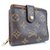 Louis Vuitton Porte monnaie Zippy Brown Cloth  ref.249559