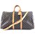 Louis Vuitton Keepall 55 Tela monogramma Bandouliere Marrone Pelle  ref.249629