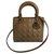 Lady Dior DIOR Bronze Leather  ref.249841