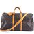 Louis Vuitton Keepall 55 Tela monogramma Bandouliere Marrone Pelle  ref.249888