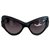 Yves Saint Laurent YSL cat-eye vintage sunglasses Black Acetate  ref.249938