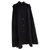 Hanae Mori Cape en laine noire avec capuche amovible  ref.249964