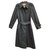 imperméable femme Burberry vintage t 38 Coton Polyester Noir  ref.250048
